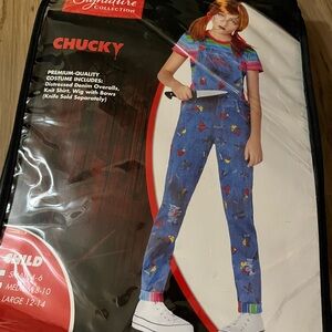 Spirit Halloween Costume Delux Chucky Child Size 12-14 Spooky Scary